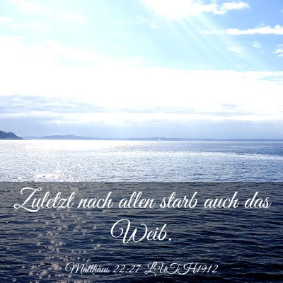 Picture 03 - Matthäus 22:27 LUTH1912 - Zuletzt nach allen starb auch das - Bible Verse Picture