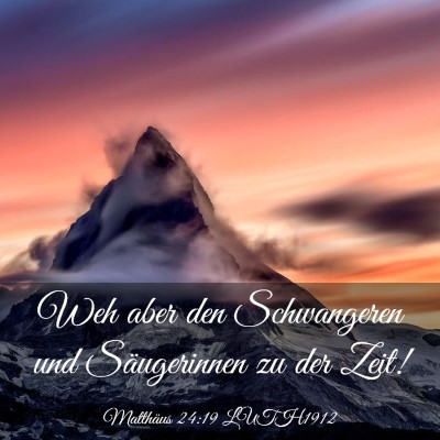 Picture 03 - Matthäus 24:19 LUTH1912 - Weh aber den Schwangeren und Säugerinnen zu der - Bible Verse Picture