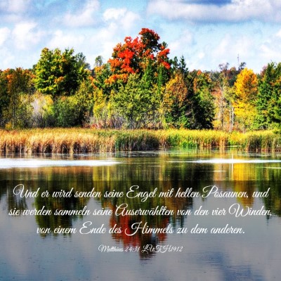 Picture 03 - Matthäus 24:31 LUTH1912 - Und er wird senden seine Engel mit hellen - Bible Verse Picture