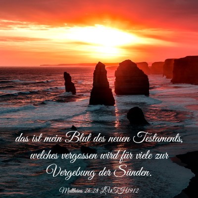 Picture 03 - Matthäus 26:28 LUTH1912 - das ist mein Blut des neuen Testaments, welches - Bible Verse Picture