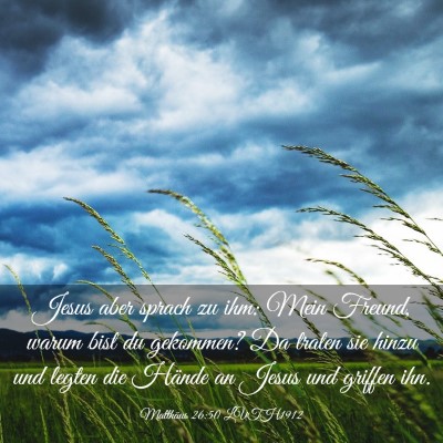 Picture 03 - Matthäus 26:50 LUTH1912 - Jesus aber sprach zu ihm: Mein Freund, warum bist - Bible Verse Picture