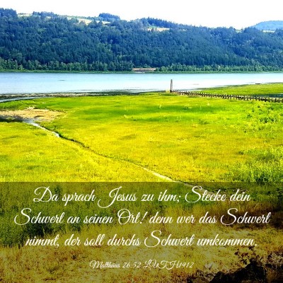 Picture 03 - Matthäus 26:52 LUTH1912 - Da sprach Jesus zu ihm; Stecke dein Schwert an - Bible Verse Picture