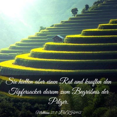 Picture 03 - Matthäus 27:7 LUTH1912 - Sie hielten aber einen Rat und kauften den - Bible Verse Picture