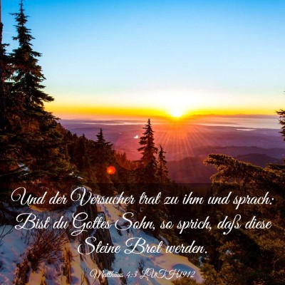 Picture 03 - Matthäus 4:3 LUTH1912 - Und der Versucher trat zu ihm und sprach: Bist du - Bible Verse Picture