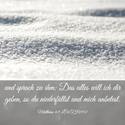 Picture 03 - Matthäus 4:9 LUTH1912 - und sprach zu ihm: Das alles will ich dir geben, - Bible Verse Picture