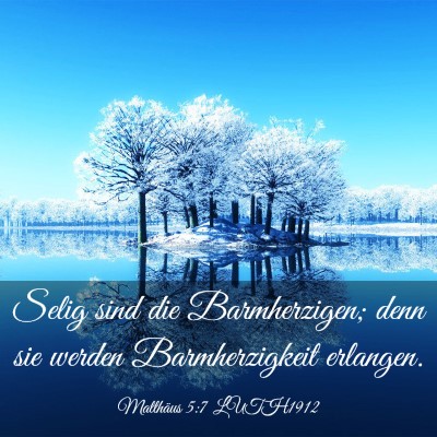 Picture 03 - Matthäus 5:7 LUTH1912 - Selig sind die Barmherzigen; denn sie werden - Bible Verse Picture
