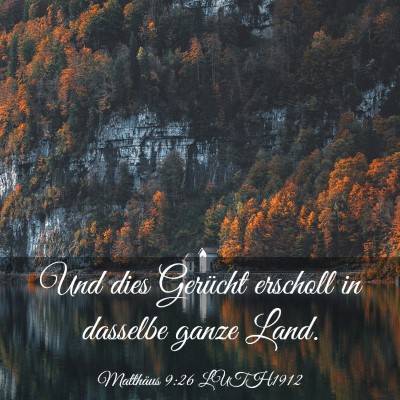 Picture 03 - Matthäus 9:26 LUTH1912 - Und dies Gerücht erscholl in dasselbe ganze - Bible Verse Picture
