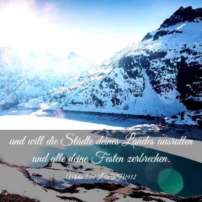 Picture 03 - Micha 5:11 LUTH1912 - und will die Städte deines Landes ausrotten und - Bible Verse Picture