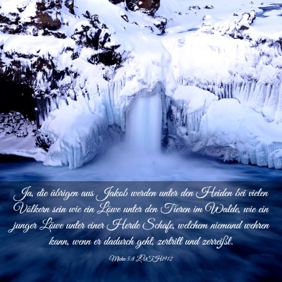 Picture 03 - Micha 5:8 LUTH1912 - Ja, die übrigen aus Jakob werden unter den - Bible Verse Picture
