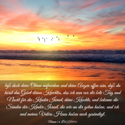 Picture 03 - Nehemia 1:6 LUTH1912 - laß doch deine Ohren aufmerken und deine Augen - Bible Verse Picture