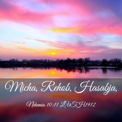 Picture 03 - Nehemia 10:11 LUTH1912 - Micha, Rehob, - Bible Verse Picture