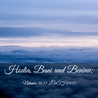 Picture 03 - Nehemia 10:13 LUTH1912 - Hodia, Bani und - Bible Verse Picture