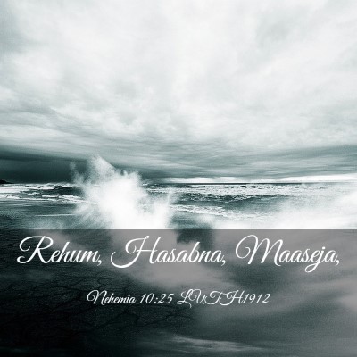Picture 03 - Nehemia 10:25 LUTH1912 - Rehum, Hasabna, - Bible Verse Picture