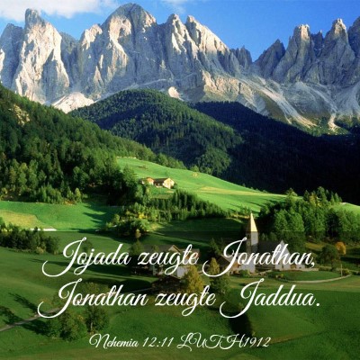Picture 03 - Nehemia 12:11 LUTH1912 - Jojada zeugte Jonathan, Jonathan zeugte - Bible Verse Picture
