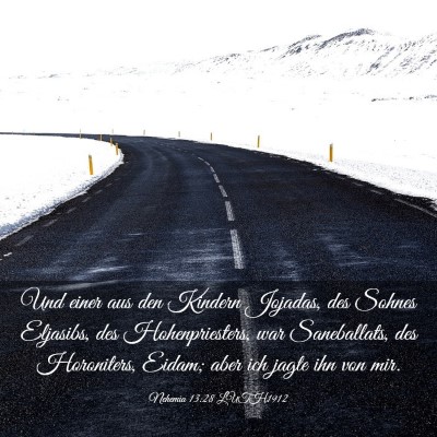 Picture 03 - Nehemia 13:28 LUTH1912 - Und einer aus den Kindern Jojadas, des Sohnes - Bible Verse Picture