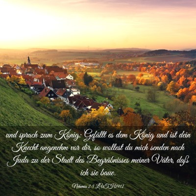Picture 03 - Nehemia 2:5 LUTH1912 - und sprach zum König: Gefällt es dem König und - Bible Verse Picture
