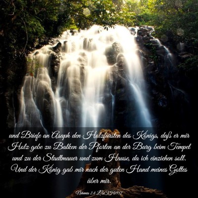 Picture 03 - Nehemia 2:8 LUTH1912 - und Briefe an Asaph den Holzfürsten des Königs, - Bible Verse Picture