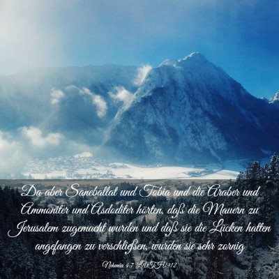 Picture 03 - Nehemia 4:7 LUTH1912 - Da aber Saneballat und Tobia und die Araber und - Bible Verse Picture