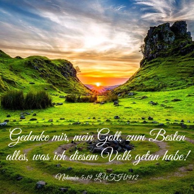 Picture 03 - Nehemia 5:19 LUTH1912 - Gedenke mir, mein Gott, zum Besten alles, was ich - Bible Verse Picture