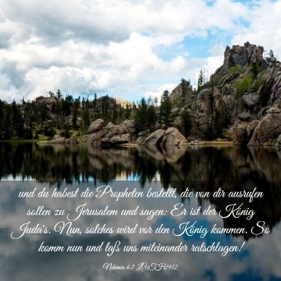 Picture 03 - Nehemia 6:7 LUTH1912 - und du habest die Propheten bestellt, die von dir - Bible Verse Picture