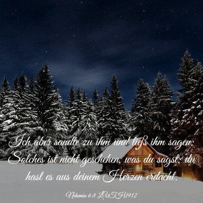 Picture 03 - Nehemia 6:8 LUTH1912 - Ich aber sandte zu ihm und ließ ihm sagen: - Bible Verse Picture