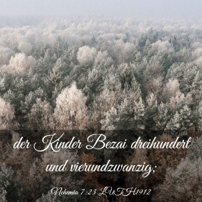 Picture 03 - Nehemia 7:23 LUTH1912 - der Kinder Bezai dreihundert und - Bible Verse Picture
