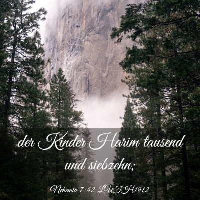Picture 03 - Nehemia 7:42 LUTH1912 - der Kinder Harim tausend und - Bible Verse Picture