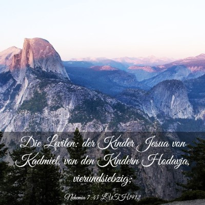Picture 03 - Nehemia 7:43 LUTH1912 - Die Leviten: der Kinder Jesua von Kadmiel, von - Bible Verse Picture