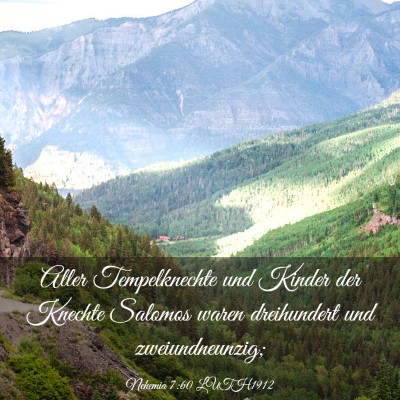 Picture 03 - Nehemia 7:60 LUTH1912 - Aller Tempelknechte und Kinder der Knechte - Bible Verse Picture