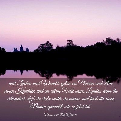 Picture 03 - Nehemia 9:10 LUTH1912 - und Zeichen und Wunder getan an Pharao und allen - Bible Verse Picture