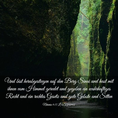 Picture 03 - Nehemia 9:13 LUTH1912 - Und bist herabgestiegen auf den Berg Sinai und - Bible Verse Picture