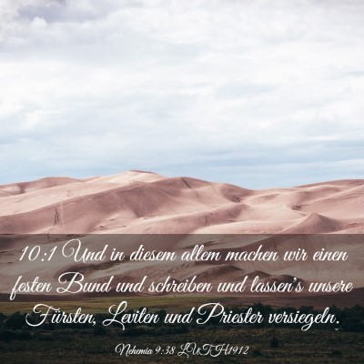 Picture 03 - Nehemia 9:38 LUTH1912 - 10:1 Und in diesem allem machen wir einen festen - Bible Verse Picture