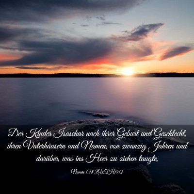 Picture 03 - Numeri 1:28 LUTH1912 - Der Kinder Isaschar nach ihrer Geburt und - Bible Verse Picture