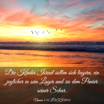 Picture 03 - Numeri 1:52 LUTH1912 - Die Kinder Israel sollen sich lagern, ein - Bible Verse Picture