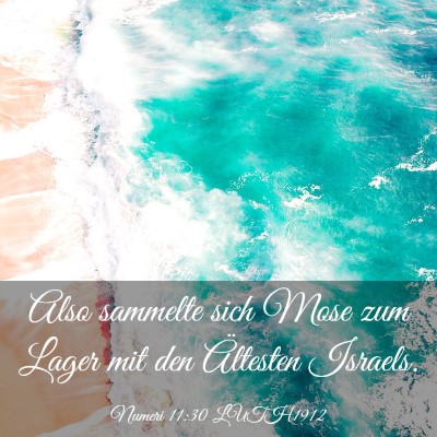 Picture 03 - Numeri 11:30 LUTH1912 - Also sammelte sich Mose zum Lager mit den - Bible Verse Picture