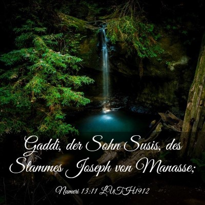 Picture 03 - Numeri 13:11 LUTH1912 - Gaddi, der Sohn Susis, des Stammes Joseph von - Bible Verse Picture