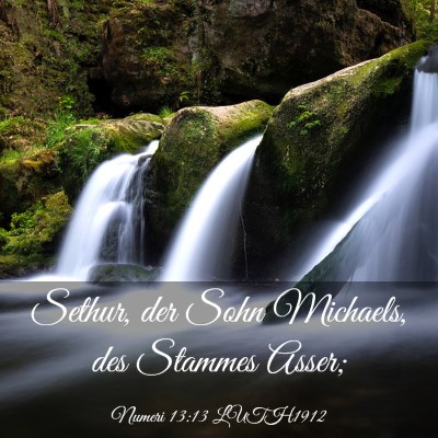 Picture 03 - Numeri 13:13 LUTH1912 - Sethur, der Sohn Michaels, des Stammes - Bible Verse Picture