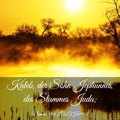 Picture 03 - Numeri 13:6 LUTH1912 - Kaleb, der Sohn Jephunnes, des Stammes - Bible Verse Picture
