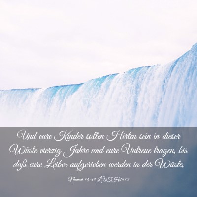 Picture 03 - Numeri 14:33 LUTH1912 - Und eure Kinder sollen Hirten sein in dieser - Bible Verse Picture