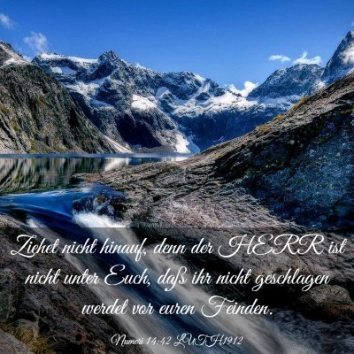 Picture 03 - Numeri 14:42 LUTH1912 - Ziehet nicht hinauf, denn der HERR ist nicht - Bible Verse Picture
