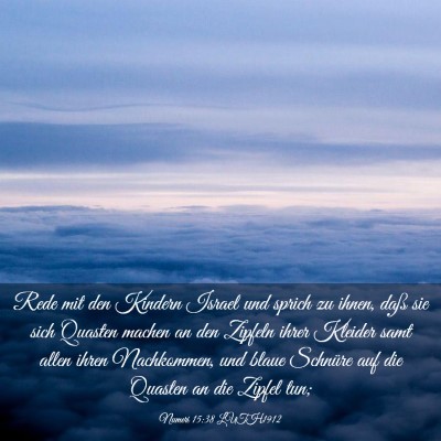 Picture 03 - Numeri 15:38 LUTH1912 - Rede mit den Kindern Israel und sprich zu ihnen, - Bible Verse Picture