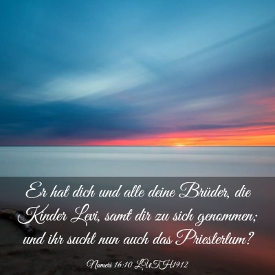 Picture 03 - Numeri 16:10 LUTH1912 - Er hat dich und alle deine Brüder, die Kinder - Bible Verse Picture