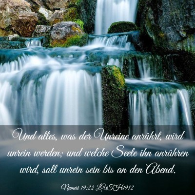 Picture 03 - Numeri 19:22 LUTH1912 - Und alles, was der Unreine anrührt, wird unrein - Bible Verse Picture