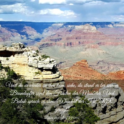 Picture 03 - Numeri 23:17 LUTH1912 - Und da er wieder zu ihm kam, siehe, da stand er - Bible Verse Picture