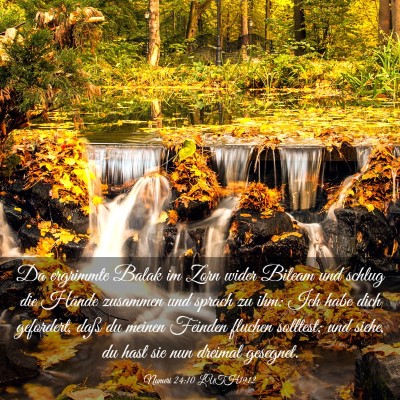 Picture 03 - Numeri 24:10 LUTH1912 - Da ergrimmte Balak im Zorn wider Bileam und - Bible Verse Picture