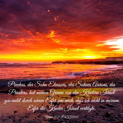 Picture 03 - Numeri 25:11 LUTH1912 - Pinehas, der Sohn Eleasars, des Sohnes Aarons, - Bible Verse Picture