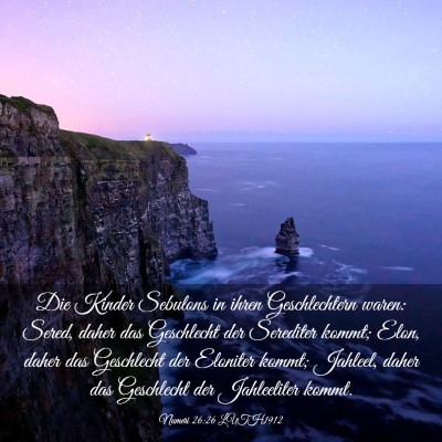 Picture 03 - Numeri 26:26 LUTH1912 - Die Kinder Sebulons in ihren Geschlechtern waren: - Bible Verse Picture