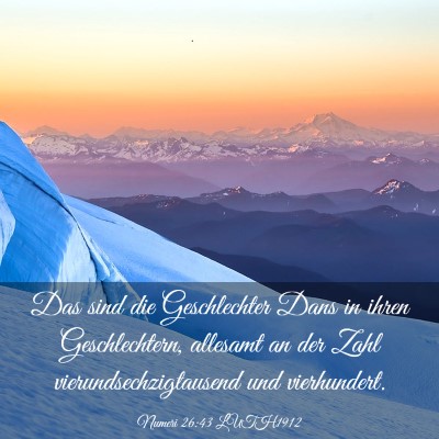 Picture 03 - Numeri 26:43 LUTH1912 - Das sind die Geschlechter Dans in ihren - Bible Verse Picture
