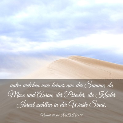 Picture 03 - Numeri 26:64 LUTH1912 - unter welchen war keiner aus der Summe, da Mose - Bible Verse Picture