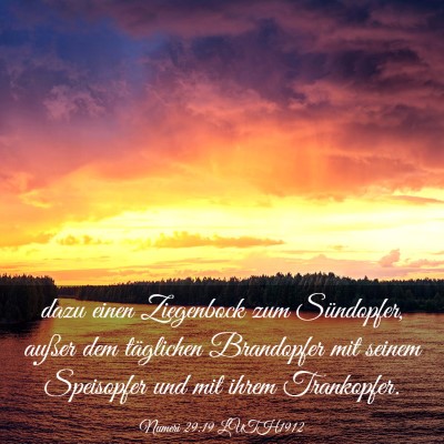 Picture 03 - Numeri 29:19 LUTH1912 - dazu einen Ziegenbock zum Sündopfer, außer dem - Bible Verse Picture